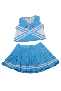 CH201 Mass Customized Sleeveless Waist Dress Cheerleading Dress Fashion Cheerleading Dress Cheerleading Dress Shop Blue  glee cheerios uniform  gladiator cheer skirt detail view-7